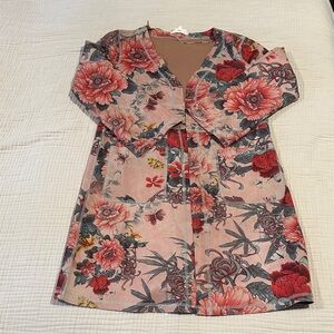 Women’s Floral Statement Long Sleeve Jacket Small